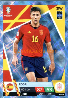 Rodri 2024 EURO Match Attax crystal parallel #ESP8