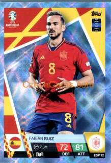 Fabián Ruiz 2024 EURO Match Attax crystal parallel #ESP12