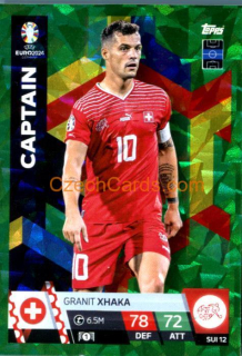 Granit Xhaka 2024 EURO Match Attax Captain green parallel #SUI12