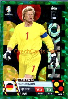 Oliver Kahn 2024 EURO Match Attax Hero green parallel #GER1