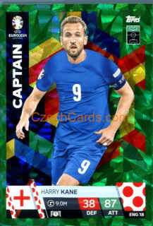 Harry Kane 2024 EURO Match Attax Captain green parallel #ENG18