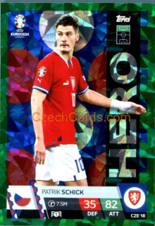 Patrik Schick 2024 EURO Match Attax Hero green parallel #CZE18