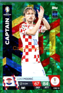 Luka Modrić 2024 EURO Match Attax Captain green parallel #CRO12