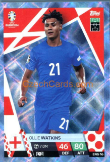 Ollie Watkins 2024 EURO Match Attax crystal parallel #ENG16