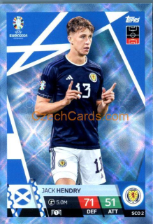 Jack Hendry 2024 EURO Match Attax crystal parallel #SCO2