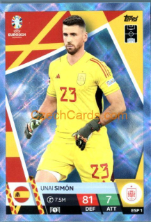 Unai Simón 2024 EURO Match Attax crystal parallel #ESP1