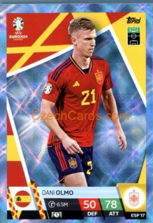 Dani Olmo 2024 EURO Match Attax crystal parallel #ESP17