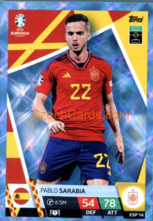 Pablo Sarabia 2024 EURO Match Attax crystal parallel #ESP14