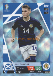 Billy Gilmour 2024 EURO Match Attax crystal parallel #SCO13