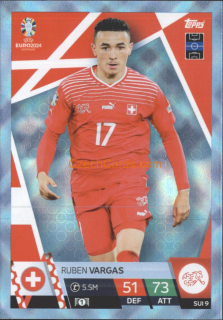 Ruben Vargas 2024 EURO Match Attax crystal parallel #SUI9