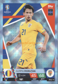 Olimpiu Moruţan 2024 EURO Match Attax crystal parallel #ROU11