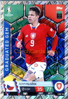 Adam Hložek 2024 EURO Match Attax Graduated Gem #CZE14