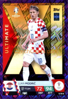 Luka Modrić 2024 EURO Match Attax Ultimate XL purple parallel #UXI6