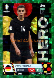 Jamal Musiala 2024 EURO Match Attax Hero green parallel #GER14