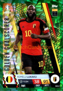 Romelu Lukaku 2024 EURO Match Attax Golden Goalscorer green parallel #GG2