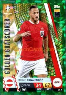 Marko Arnautović 2024 EURO Match Attax Golden Goalscorer green parallel #GG1