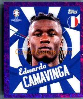 Eduardo Camavinga 2024 Topps UEFA Euro sticker foil #FRA-PTW