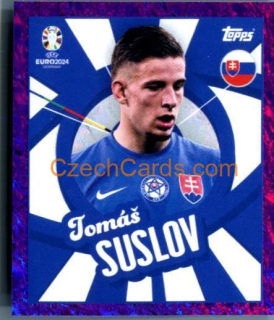 Tomáš Suslov 2024 Topps UEFA Euro sticker foil purple #SVK-PTW