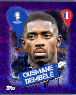 Ousmane Dembélé 2024 Topps UEFA Euro sticker purple #FRA3