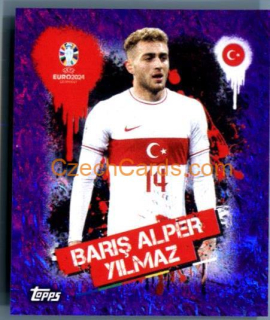 Barış Alper Yılmaz 2024 Topps UEFA Euro sticker foil purple #TUR3