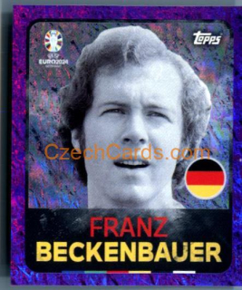 Franz Beckenbauer Legend 2024 Topps UEFA Euro sticker foil purple #LEG9