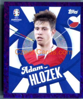 Adam Hložek 2024 Topps UEFA Euro sticker foil purple #CZE-PTW