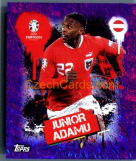 Junior Adamu 2024 Topps UEFA Euro sticker foil purple #AUT3