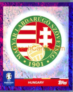 Emblem Hungary 2024 Topps UEFA Euro sticker foil purple #HUN1