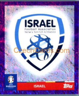 Emblem Israel 2024 Topps UEFA Euro sticker foil purple #ISR1