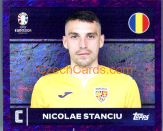 Nicolae Stanciu 2024 Topps UEFA Euro sticker foil purple #ROM2