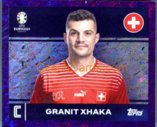 Granit Xhaka 2024 Topps UEFA Euro sticker foil purple #SUI2