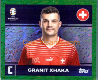 Granit Xhaka 2024 Topps UEFA Euro sticker foil green #SUI2