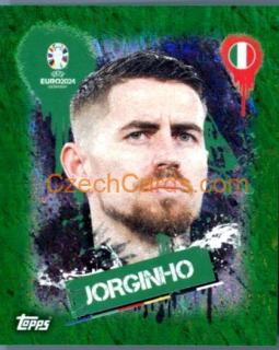 Jorginho 2024 Topps UEFA Euro sticker foil green #ITA3