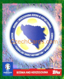 Emblem Bosnia and Herzegovina 2024 Topps UEFA Euro sticker foil green #BIH1