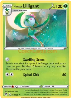 Hisuian Lilligant 010/195 rare Pokémon Card