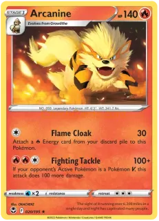 Arcanine 020/195 rare Pokémon Card