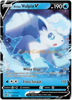 Alolan Vulpix V 033/195 rare Pokémon Card