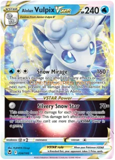 Alolan Vulpix VSTAR 034/195 rare Pokémon Card