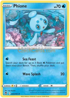 Phione 045/195 rare Pokémon Card