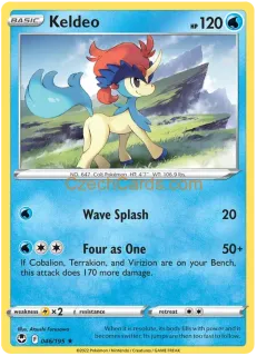 Keldeo 046/195 rare Pokémon Card