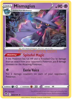 Mismagius 064/195 rare  Pokémon Card