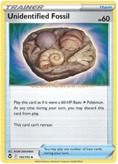 Unidentified Fossil 165/195 uncommon Pokémon Card