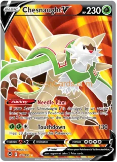 Chesnaught V 171/195 ultra rare Pokémon Card