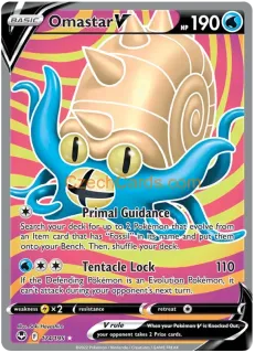 Omastar V 174/195 ultra rare Pokémon Card