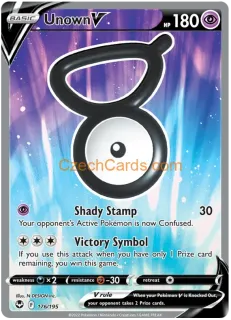 Unown V 176/195 ultra rare Pokémon Card