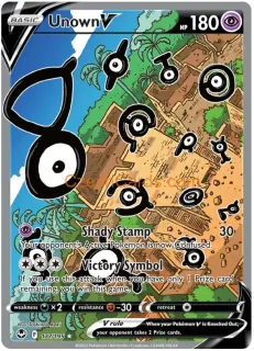 Unown V 177/195 ultra rare Pokémon Card