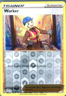 Worker 167/195 uncommon reverse holo Pokémon Card