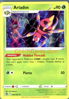 Ariados 004/195 rare holo Pokémon Card