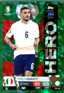 Marco Verratti 2024 EURO Match Attax Hero green parallel #ITA10