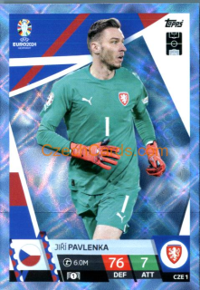 Jiří Pavlenka 2024 EURO Match Attax crystal parallel #CZE1